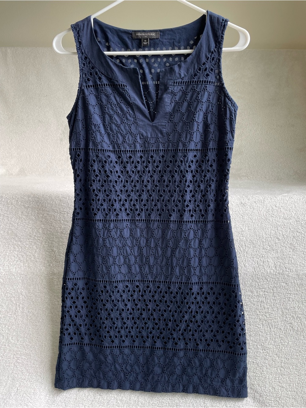 Banana Republic Navy Crochet Sheath Mini Dress Size 0